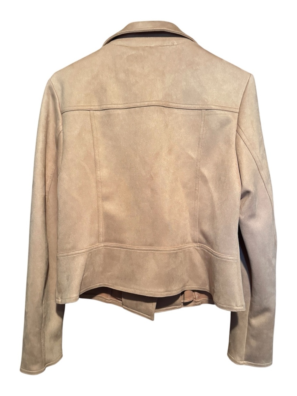 Joie Pale Pink Faux Suede Moto Jacket NWT Size M - Picture 7 of 7